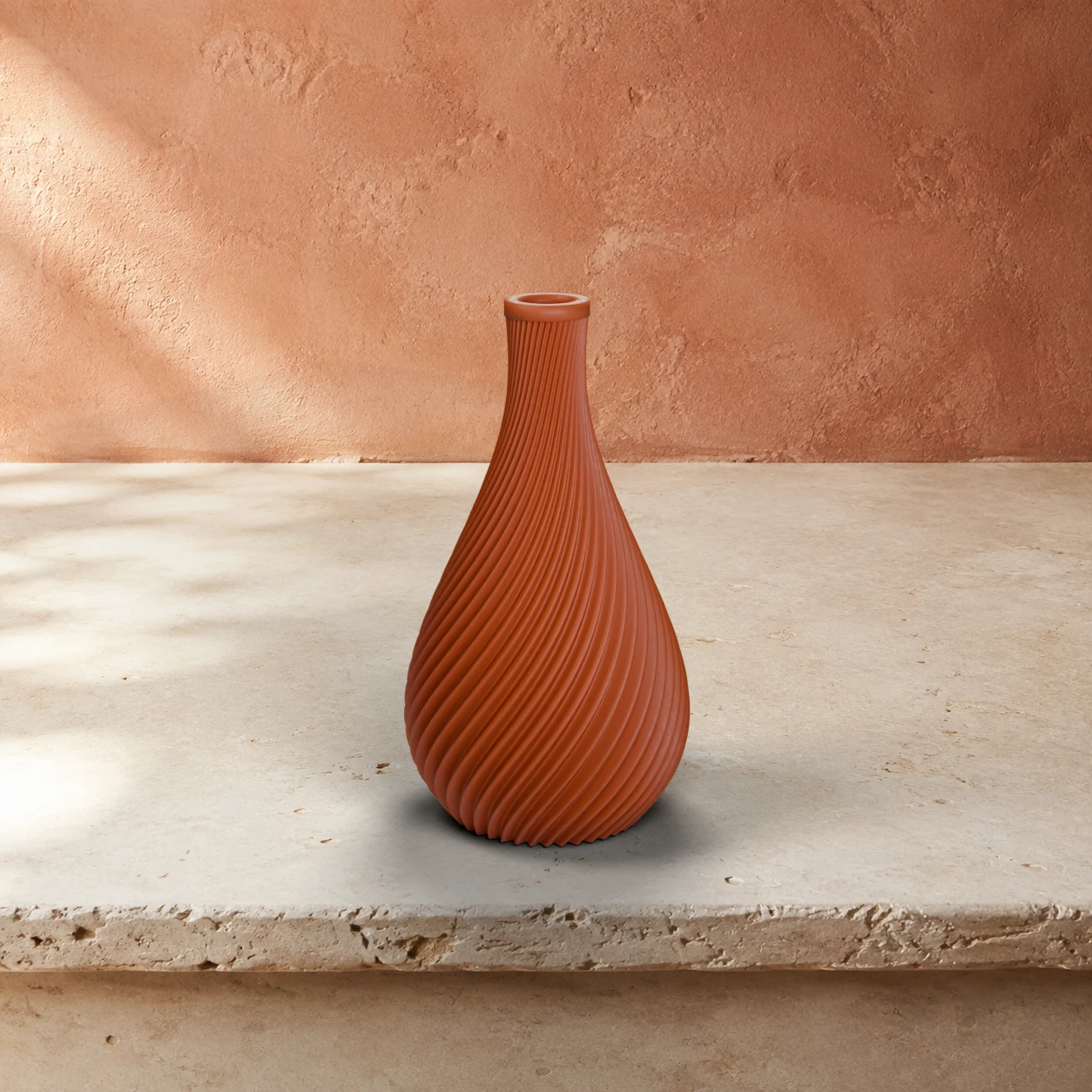 Vaso Ginevra in colore Terracotta