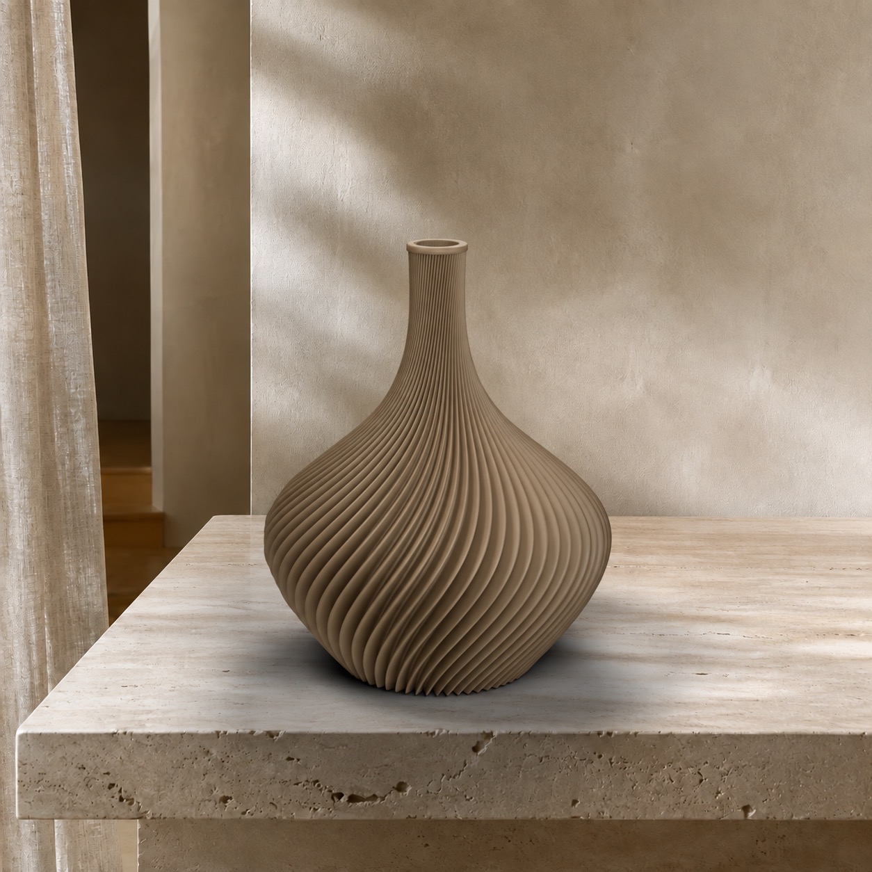 Vaso Amelie in colore Malt Clay tortora caldo