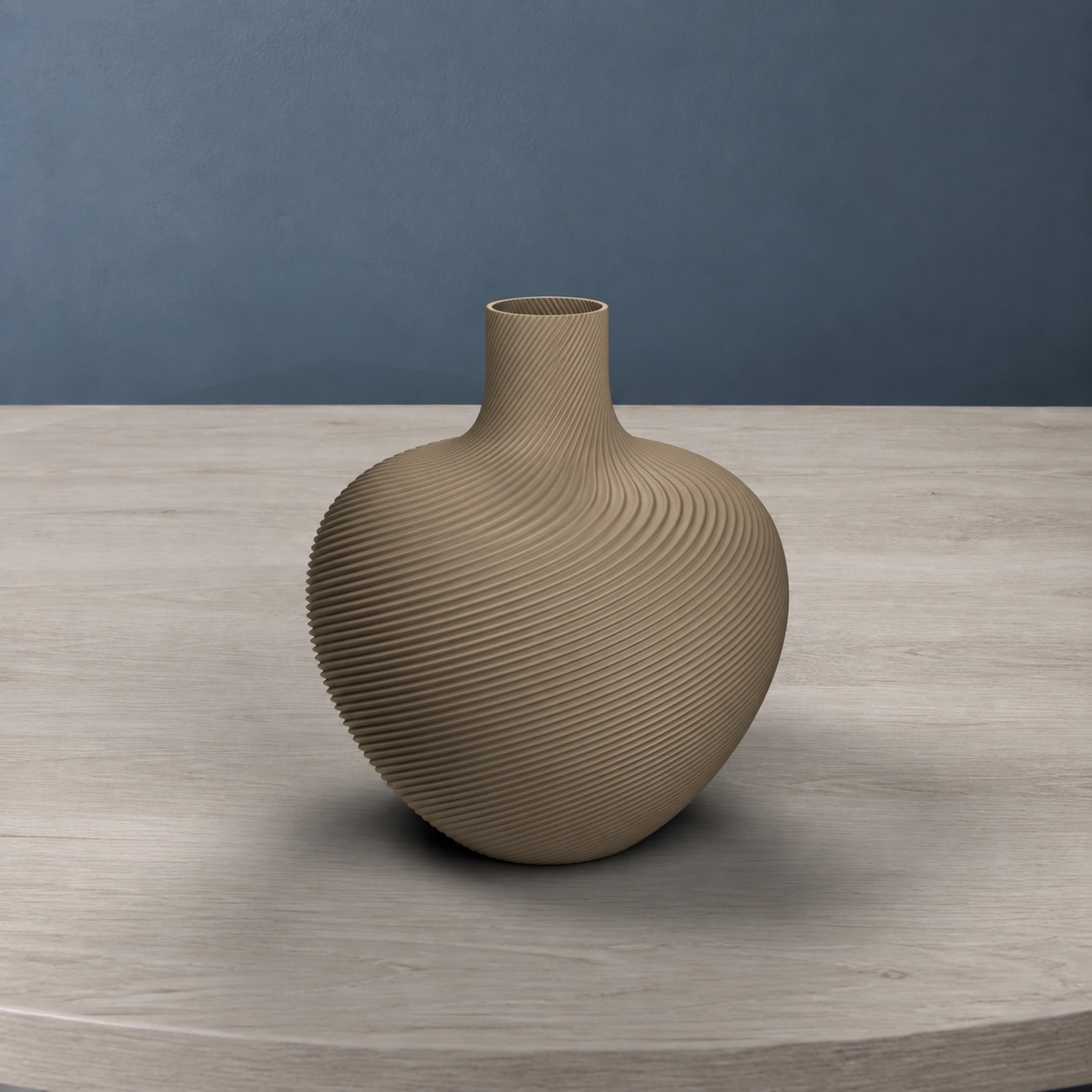 Vaso Cubano in colore Malt Clay tortora caldo