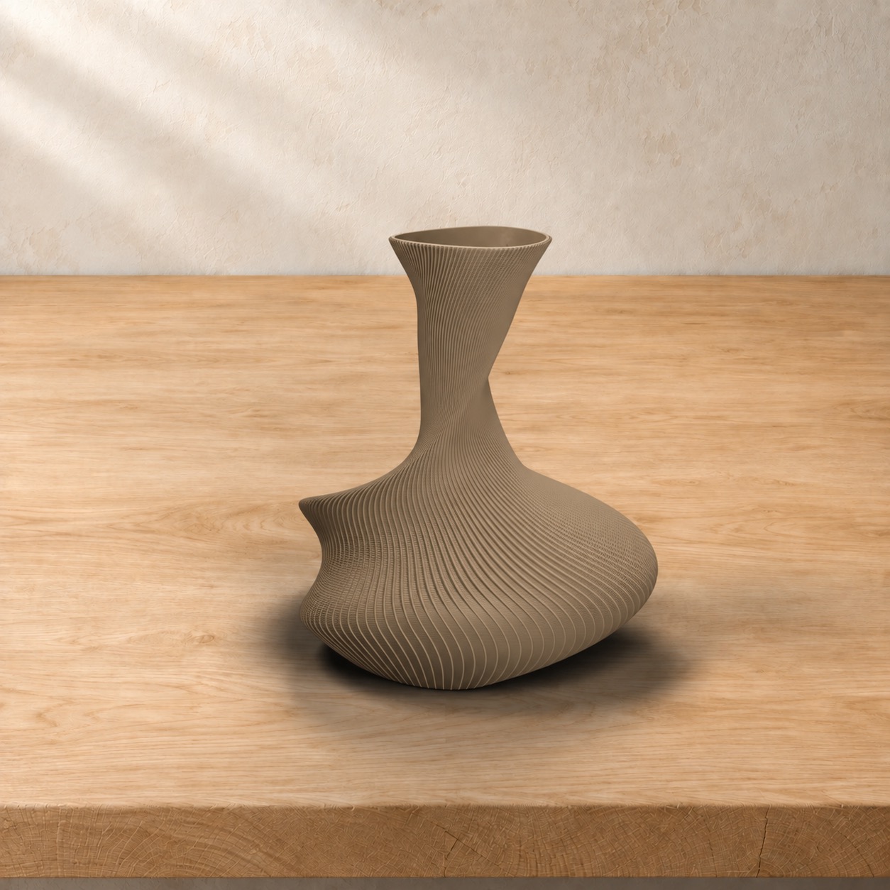 Vaso Dongo in colore Malt Clay tortora caldo