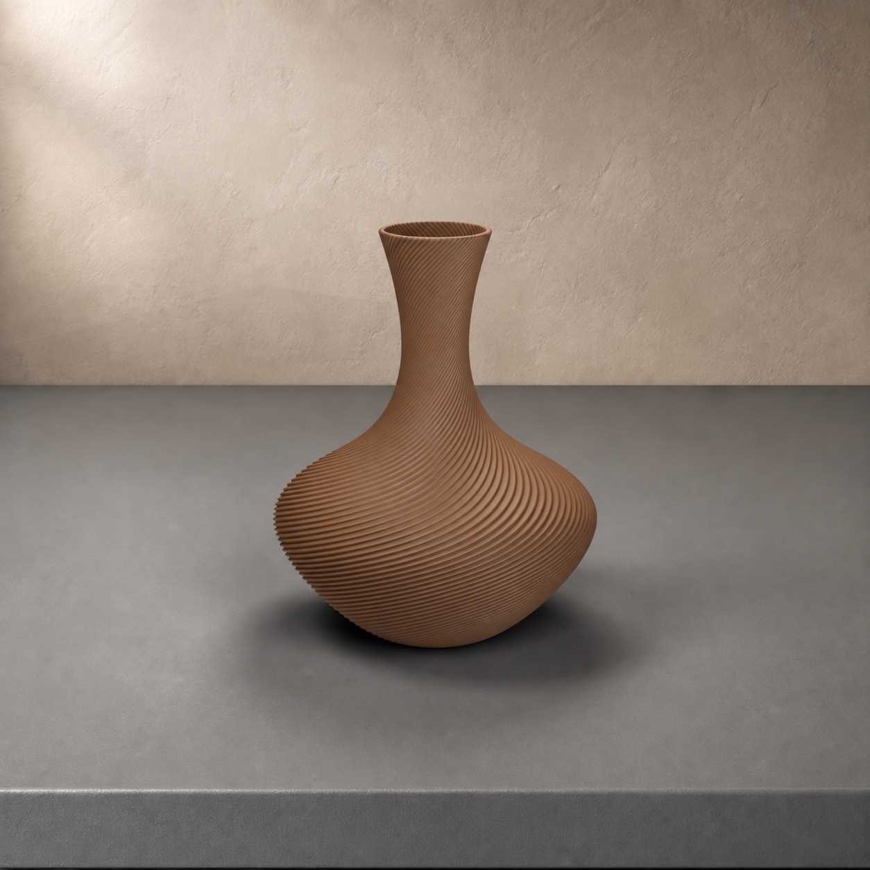 Vaso Gilda in colore Earth Brown marrone terra