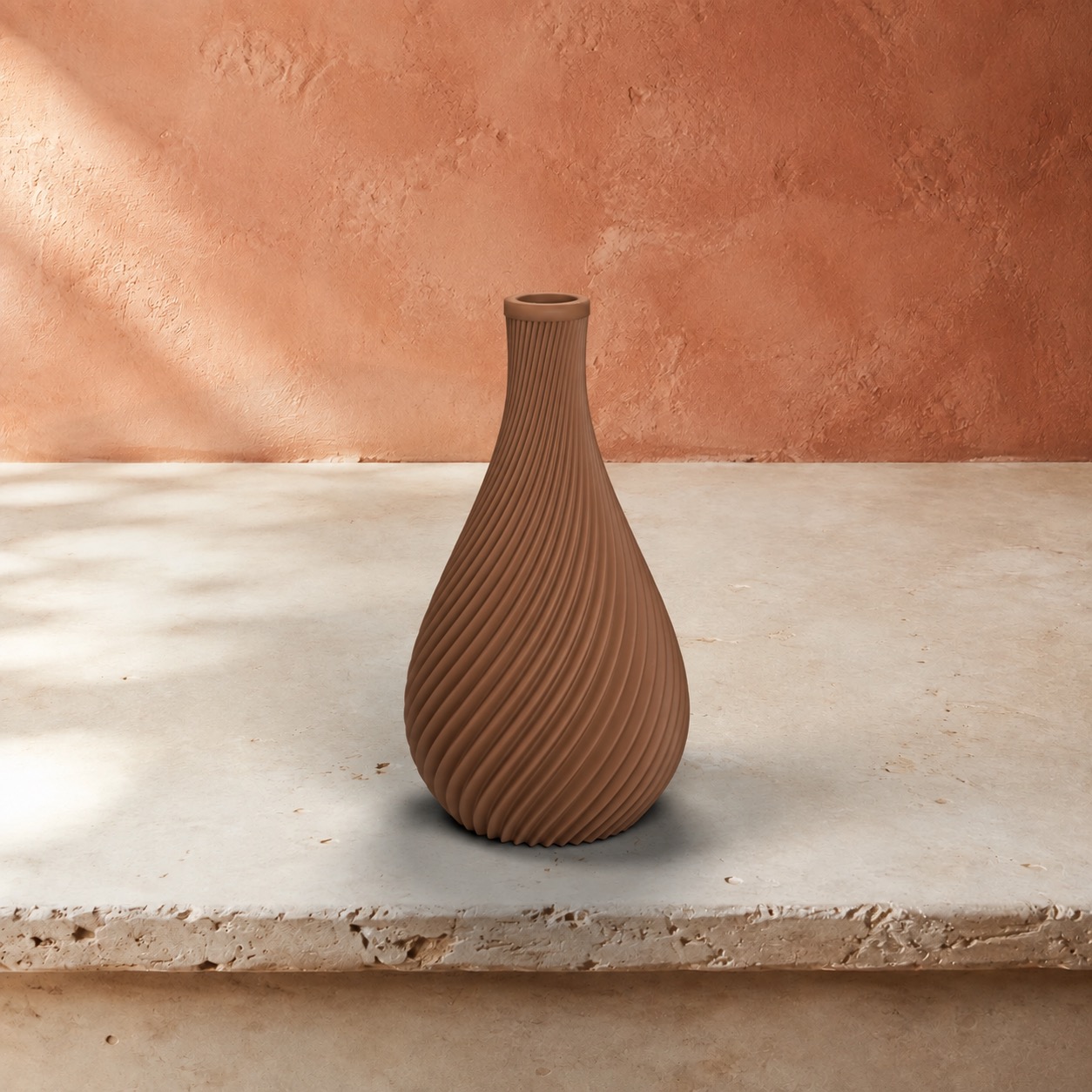 Vaso Ginevra in colore Earth Brown marrone terra