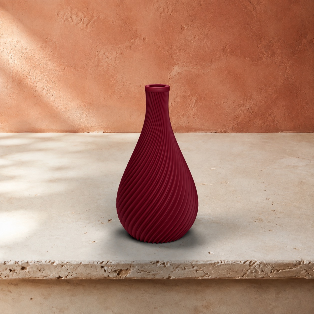 Vaso Ginevra in colore Must bordeaux