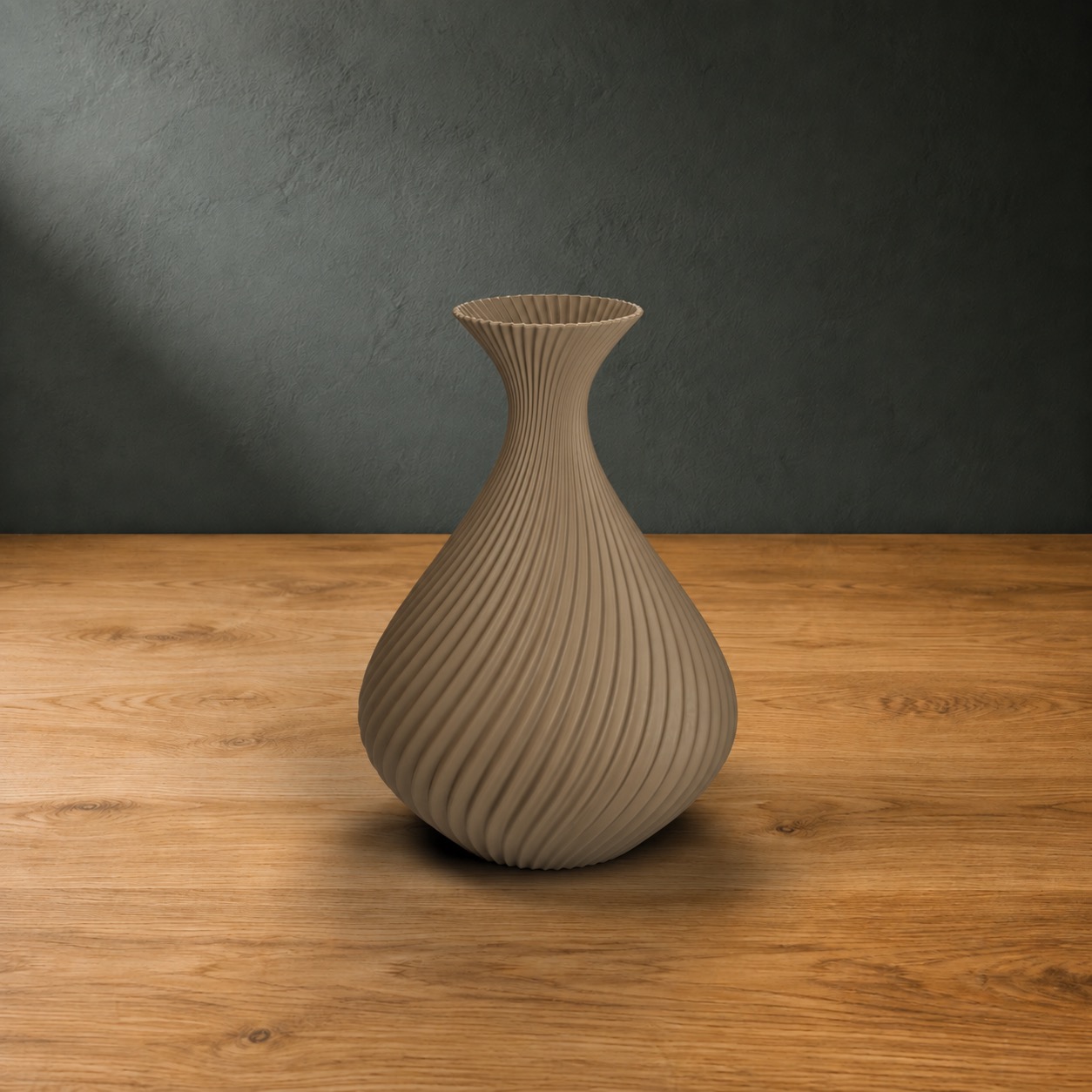 Vaso Pinella in colore Malt Clay tortora caldo