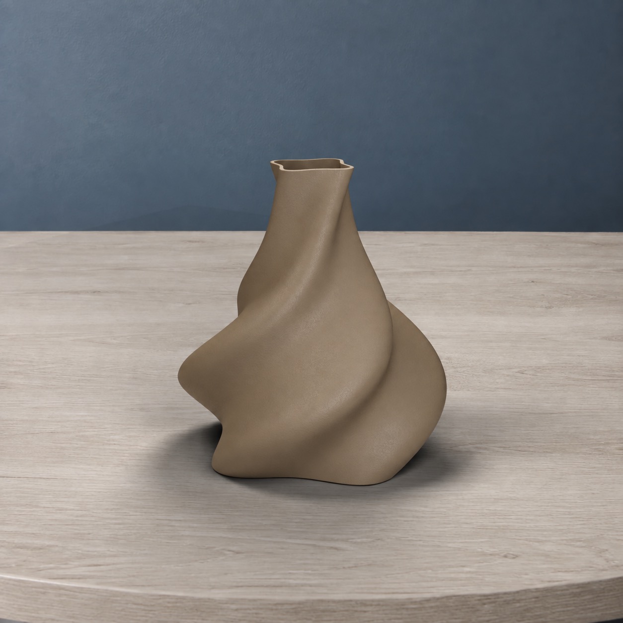 Vaso Pitro in colore Malt Clay tortora caldo
