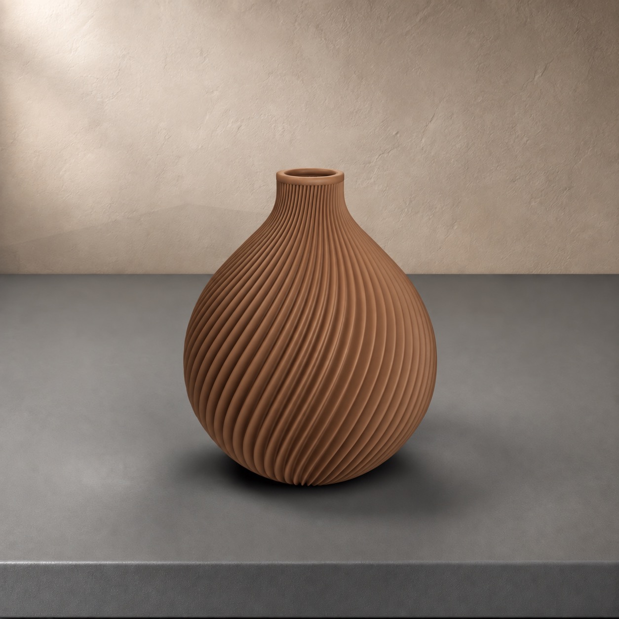Vaso Vandam in colore Earth Brown marrone terra