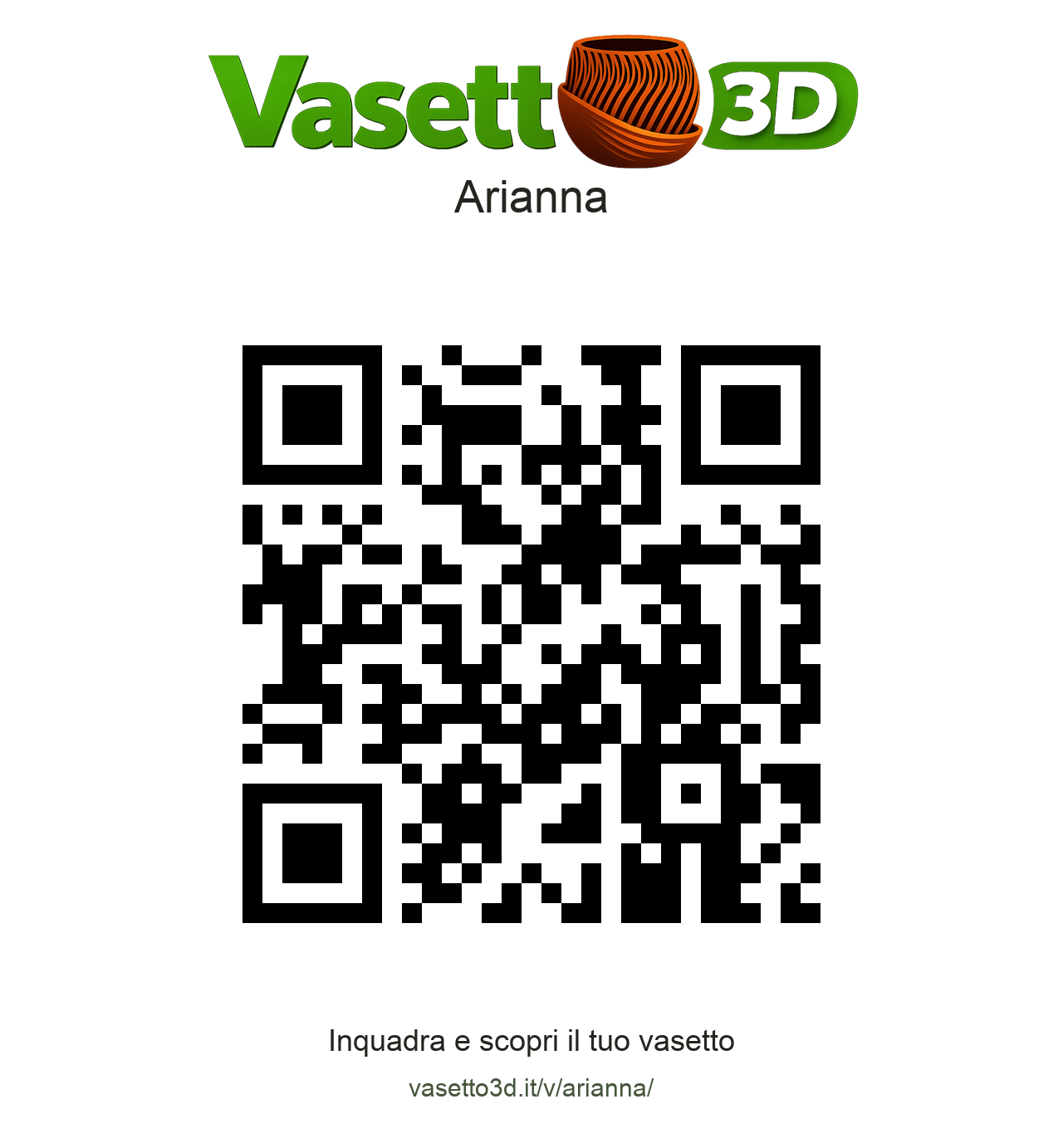 QR Vasetto3D Arianna