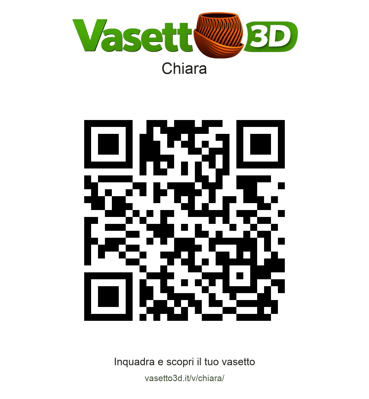 QR Vasetto3D Chiara