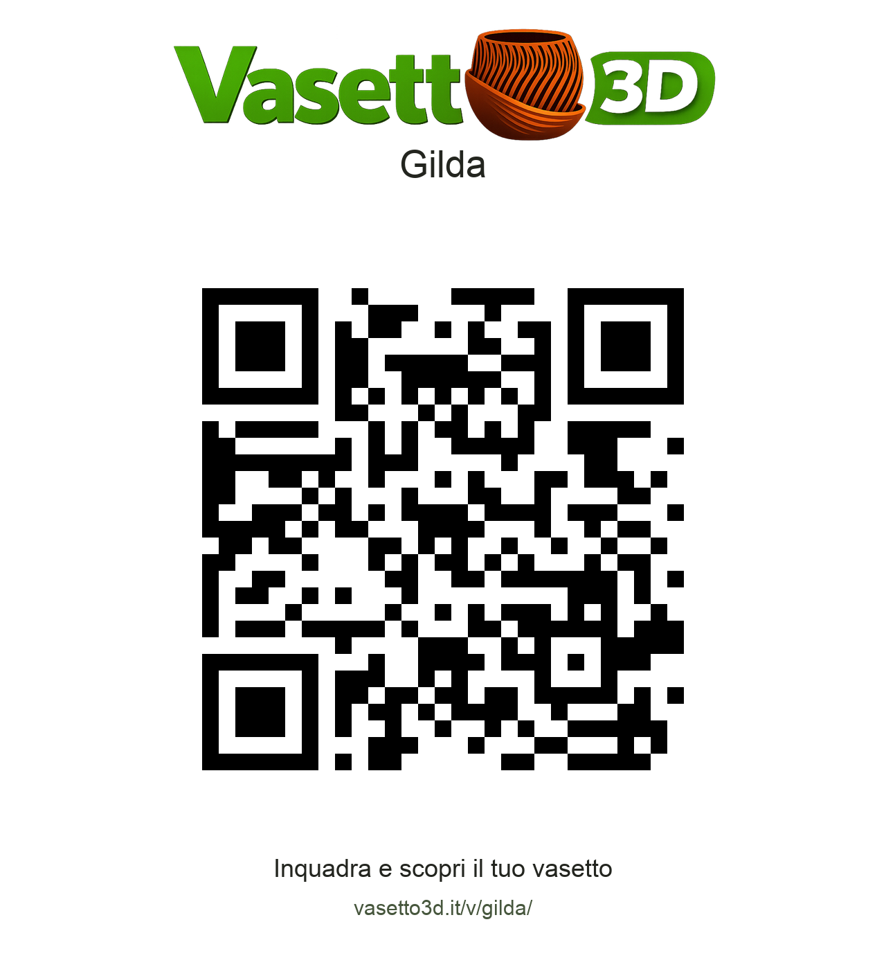 QR Vasetto3D Gilda