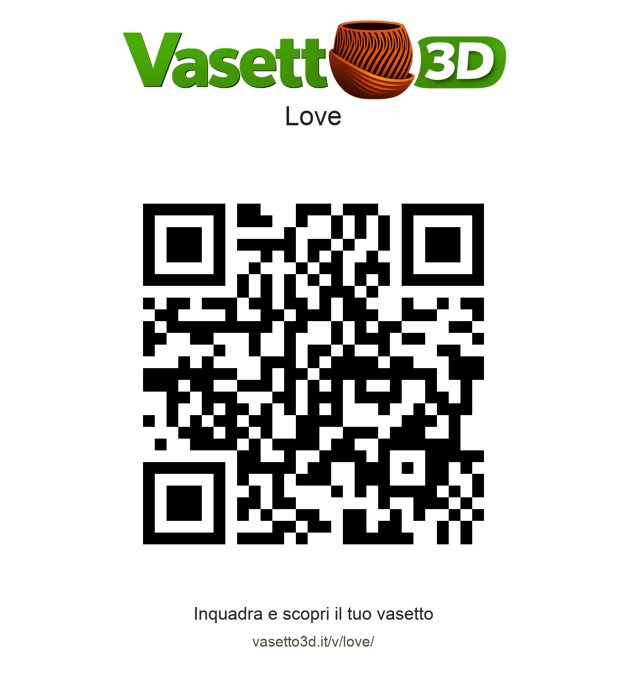 QR Vasetto3D Love