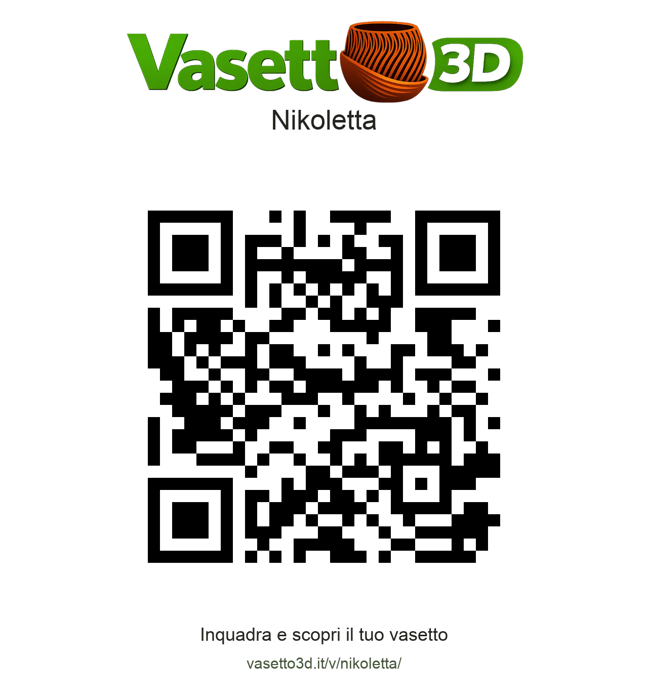 QR Vasetto3D Nikoletta