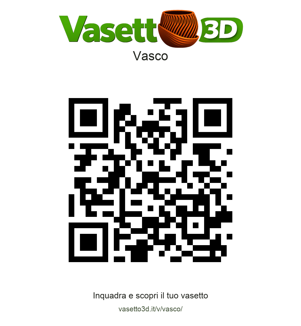QR Vasetto3D Vasco