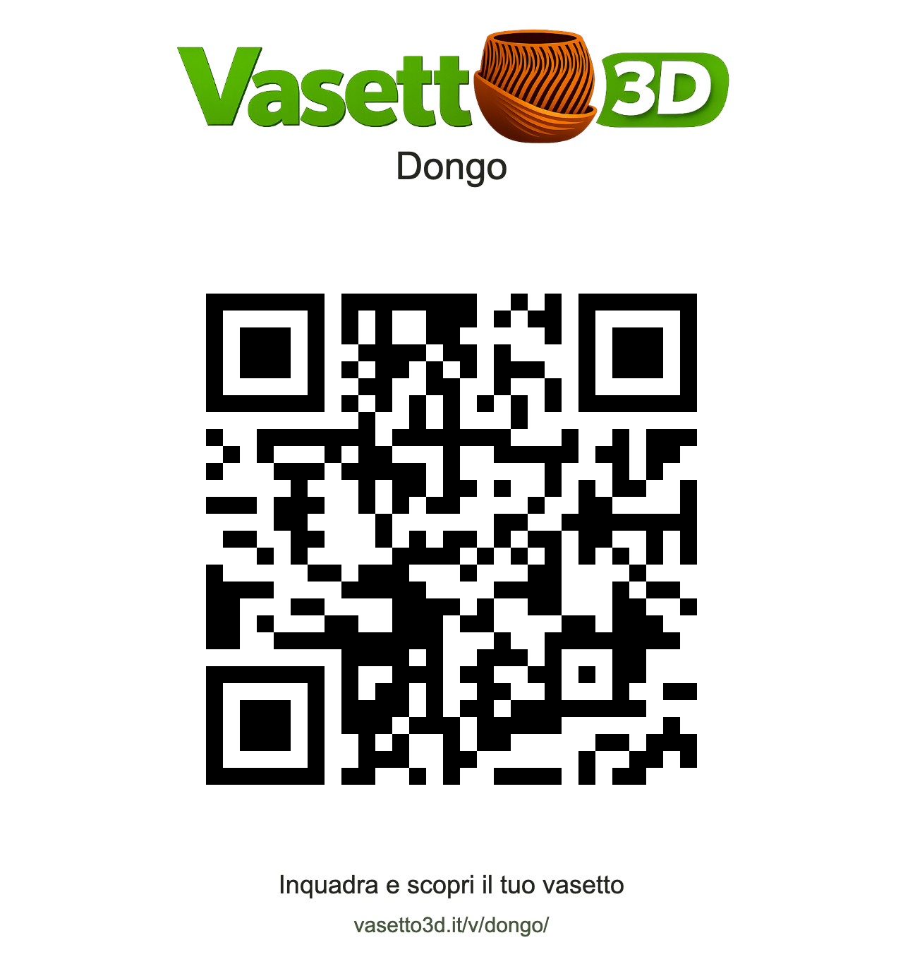 QR Vasetto3D Dongo